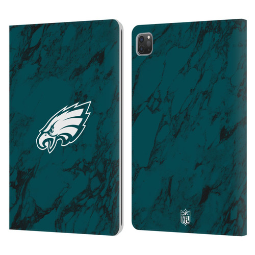 NFL Philadelphia Eagles Graphics Coloured Marble Leather Book Wallet Case Cover For Apple iPad Pro 11 2020 / 2021 / 2022