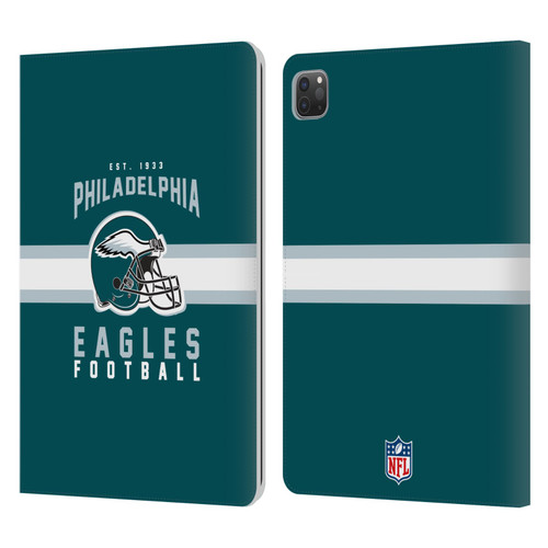 NFL Philadelphia Eagles Graphics Helmet Typography Leather Book Wallet Case Cover For Apple iPad Pro 11 2020 / 2021 / 2022
