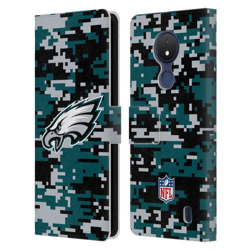 NFL Philadelphia Eagles Graphics Digital Camouflage Leather Book Wallet Case Cover For Nokia C21
