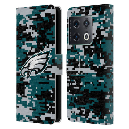NFL Philadelphia Eagles Graphics Digital Camouflage Leather Book Wallet Case Cover For OnePlus 10 Pro