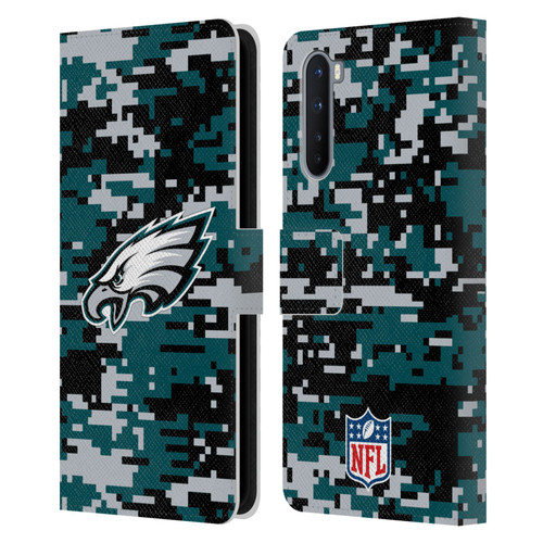 NFL Philadelphia Eagles Graphics Digital Camouflage Leather Book Wallet Case Cover For OnePlus Nord 5G