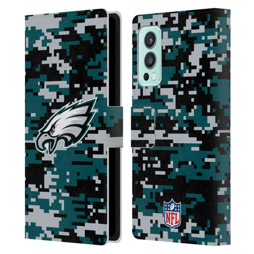 NFL Philadelphia Eagles Graphics Digital Camouflage Leather Book Wallet Case Cover For OnePlus Nord 2 5G