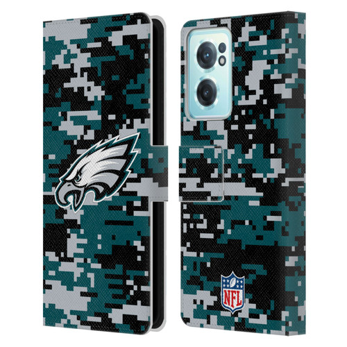 NFL Philadelphia Eagles Graphics Digital Camouflage Leather Book Wallet Case Cover For OnePlus Nord CE 2 5G