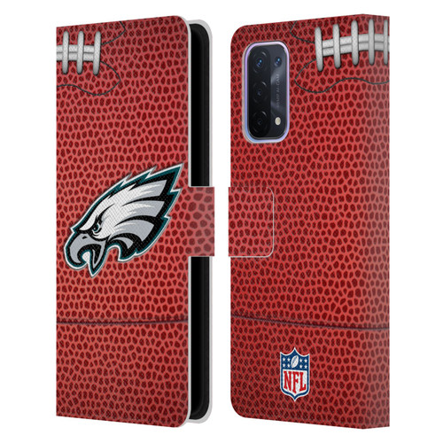 NFL Philadelphia Eagles Graphics Football Leather Book Wallet Case Cover For OPPO A54 5G