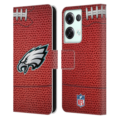 NFL Philadelphia Eagles Graphics Football Leather Book Wallet Case Cover For OPPO Reno8 Pro