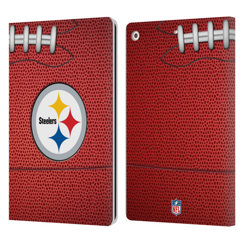NFL Pittsburgh Steelers Graphics Football Leather Book Wallet Case Cover For Apple iPad 10.2 2019/2020/2021