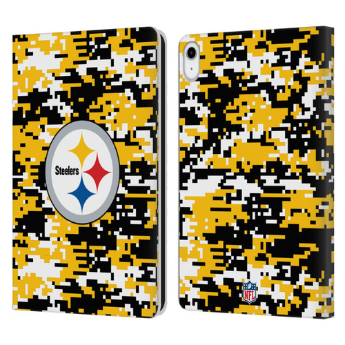 NFL Pittsburgh Steelers Graphics Digital Camouflage Leather Book Wallet Case Cover For Apple iPad 10.9 (2022)