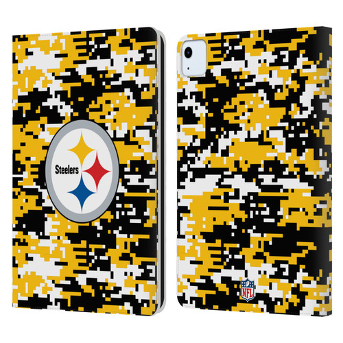NFL Pittsburgh Steelers Graphics Digital Camouflage Leather Book Wallet Case Cover For Apple iPad Air 2020 / 2022