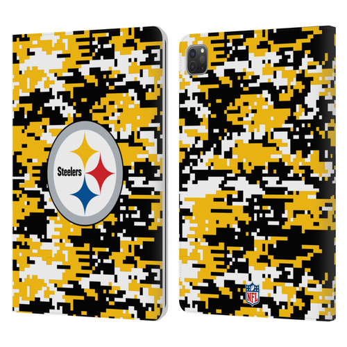 NFL Pittsburgh Steelers Graphics Digital Camouflage Leather Book Wallet Case Cover For Apple iPad Pro 11 2020 / 2021 / 2022