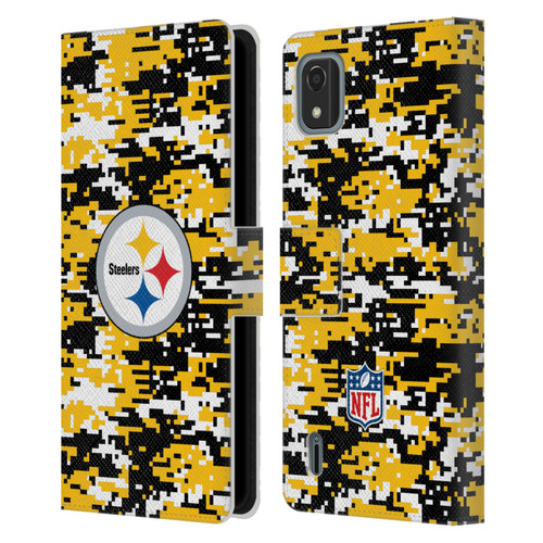 NFL Pittsburgh Steelers Graphics Digital Camouflage Leather Book Wallet Case Cover For Nokia C2 2nd Edition