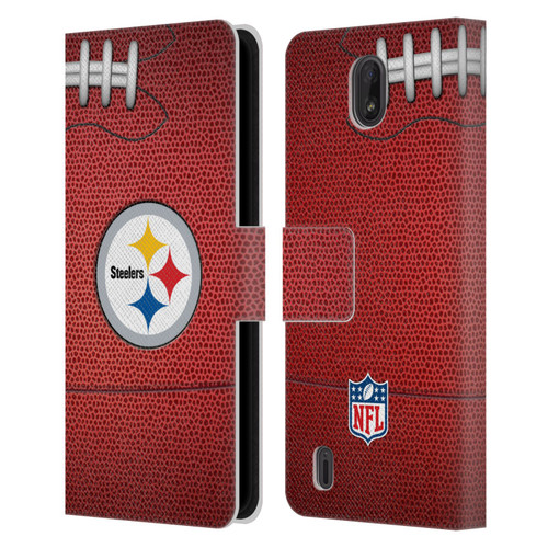 NFL Pittsburgh Steelers Graphics Football Leather Book Wallet Case Cover For Nokia C01 Plus/C1 2nd Edition