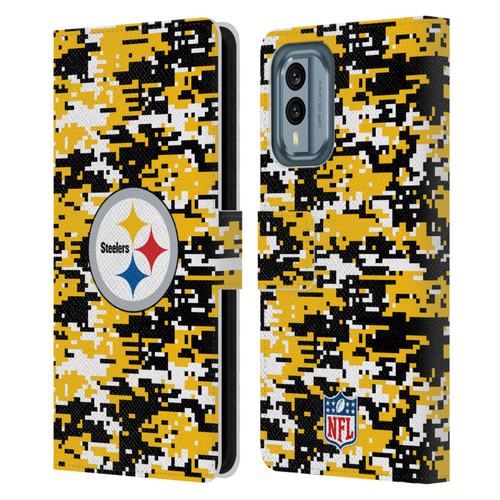 NFL Pittsburgh Steelers Graphics Digital Camouflage Leather Book Wallet Case Cover For Nokia X30