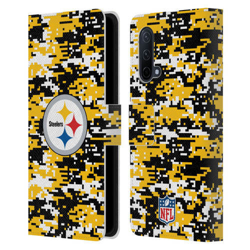NFL Pittsburgh Steelers Graphics Digital Camouflage Leather Book Wallet Case Cover For OnePlus Nord CE 5G