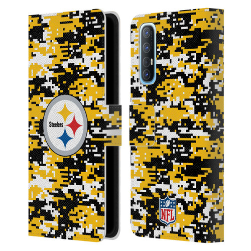 NFL Pittsburgh Steelers Graphics Digital Camouflage Leather Book Wallet Case Cover For OPPO Find X2 Neo 5G
