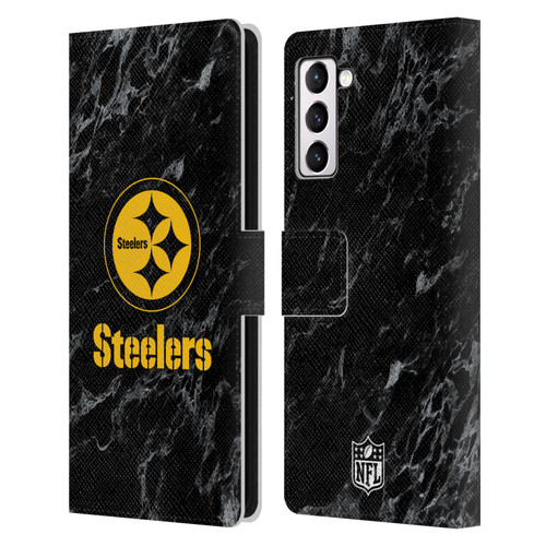NFL Pittsburgh Steelers Graphics Coloured Marble Leather Book Wallet Case Cover For Samsung Galaxy S21+ 5G NFL Pittsburgh Steelers Graphics Coloured Marble Leather Book Wallet Case Cover For Samsung Galaxy S21+ 5G