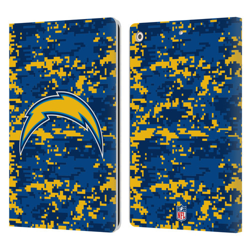 NFL Los Angeles Chargers Graphics Digital Camouflage Leather Book Wallet Case Cover For Apple iPad 10.2 2019/2020/2021