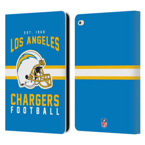 NFL Los Angeles Chargers Graphics Helmet Typography Leather Book Wallet Case Cover For Apple iPad Air 2 (2014)