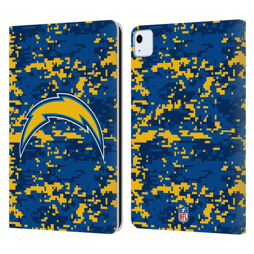 NFL Los Angeles Chargers Graphics Digital Camouflage Leather Book Wallet Case Cover For Apple iPad Air 2020 / 2022