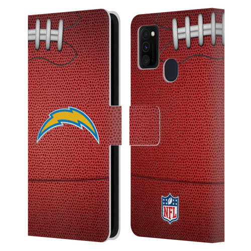 NFL Los Angeles Chargers Graphics Football Leather Book Wallet Case Cover For Samsung Galaxy M30s (2019)/M21 (2020)
