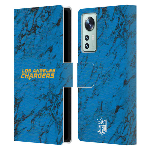 NFL Los Angeles Chargers Graphics Coloured Marble Leather Book Wallet Case Cover For Xiaomi 12