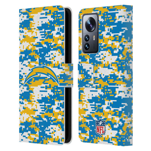 NFL Los Angeles Chargers Graphics Digital Camouflage Leather Book Wallet Case Cover For Xiaomi 12 Pro