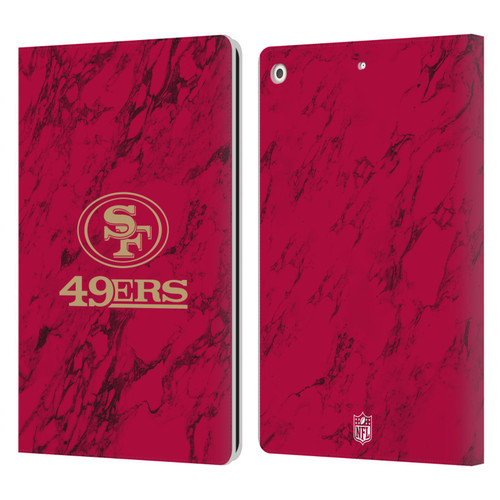 NFL San Francisco 49ers Graphics Coloured Marble Leather Book Wallet Case Cover For Apple iPad 10.2 2019/2020/2021