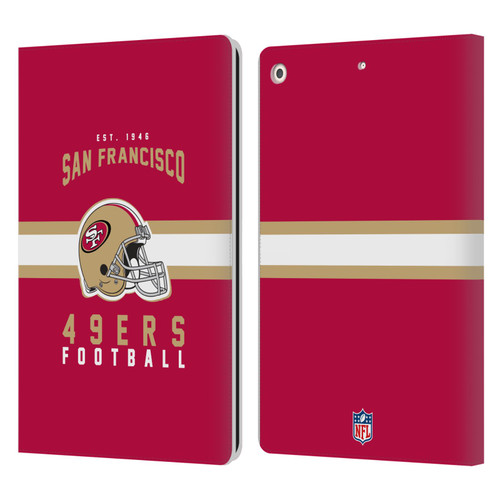 NFL San Francisco 49ers Graphics Helmet Typography Leather Book Wallet Case Cover For Apple iPad 10.2 2019/2020/2021