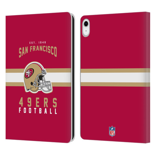 NFL San Francisco 49ers Graphics Helmet Typography Leather Book Wallet Case Cover For Apple iPad 10.9 (2022)