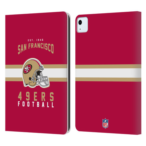 NFL San Francisco 49ers Graphics Helmet Typography Leather Book Wallet Case Cover For Apple iPad Air 11 2020/2022/2024/2025