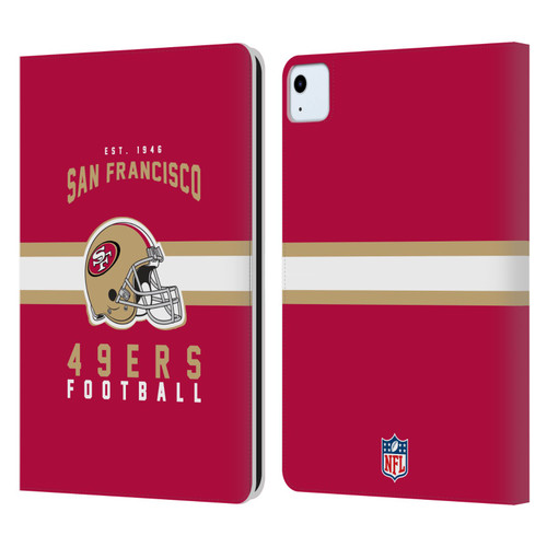 NFL San Francisco 49ers Graphics Helmet Typography Leather Book Wallet Case Cover For Apple iPad Air 2020 / 2022