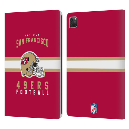 NFL San Francisco 49ers Graphics Helmet Typography Leather Book Wallet Case Cover For Apple iPad Pro 11 2020 / 2021 / 2022