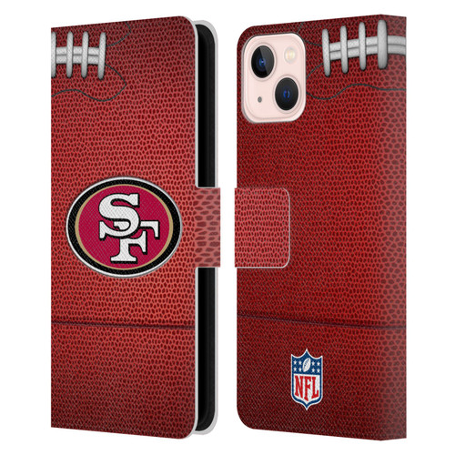 NFL San Francisco 49ers Graphics Football Leather Book Wallet Case Cover For Apple iPhone 13