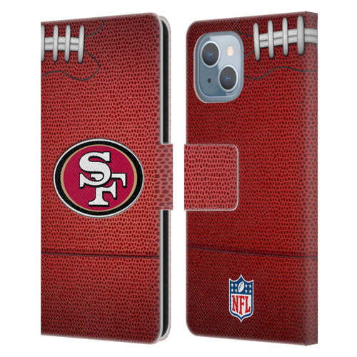 NFL San Francisco 49ers Graphics Football Leather Book Wallet Case Cover For Apple iPhone 14