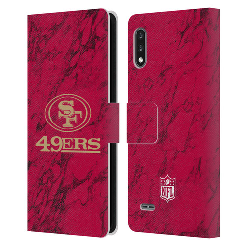 NFL San Francisco 49ers Graphics Coloured Marble Leather Book Wallet Case Cover For LG K22