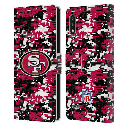 NFL San Francisco 49ers Graphics Digital Camouflage Leather Book Wallet Case Cover For LG K22