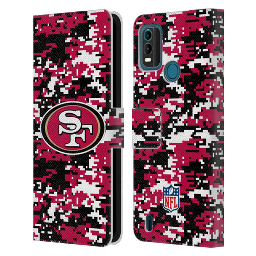 NFL San Francisco 49ers Graphics Digital Camouflage Leather Book Wallet Case Cover For Nokia G11 Plus