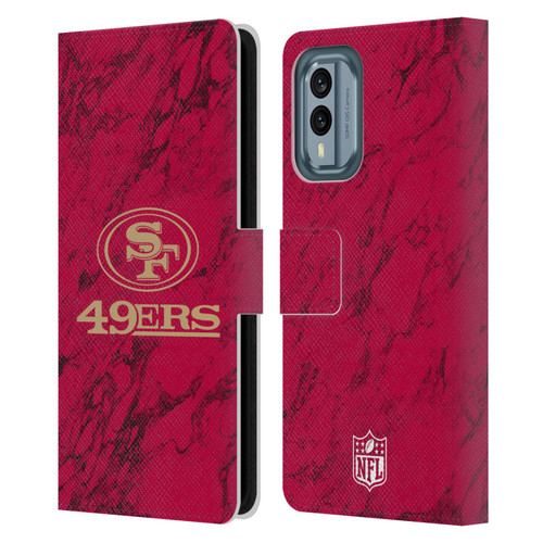 NFL San Francisco 49ers Graphics Coloured Marble Leather Book Wallet Case Cover For Nokia X30