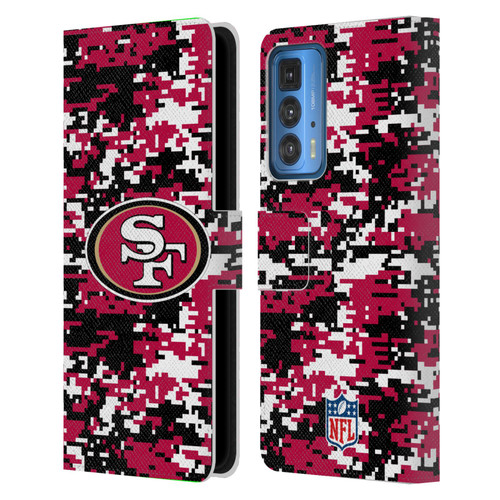 NFL San Francisco 49ers Graphics Digital Camouflage Leather Book Wallet Case Cover For Motorola Edge (2022)