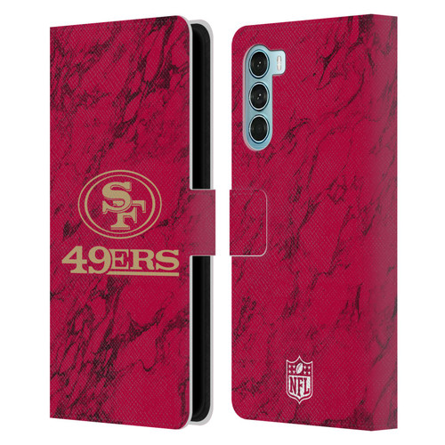 NFL San Francisco 49ers Graphics Coloured Marble Leather Book Wallet Case Cover For Motorola Edge S30 / Moto G200 5G