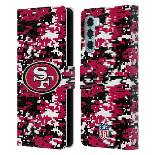 NFL San Francisco 49ers Graphics Digital Camouflage Leather Book Wallet Case Cover For Motorola Edge S30 / Moto G200 5G