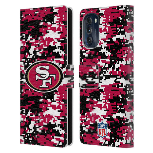 NFL San Francisco 49ers Graphics Digital Camouflage Leather Book Wallet Case Cover For Motorola Moto G (2022)