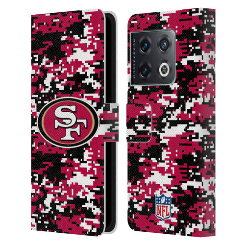 NFL San Francisco 49ers Graphics Digital Camouflage Leather Book Wallet Case Cover For OnePlus 10 Pro