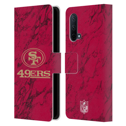 NFL San Francisco 49ers Graphics Coloured Marble Leather Book Wallet Case Cover For OnePlus Nord CE 5G