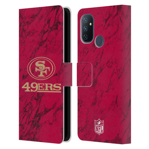 NFL San Francisco 49ers Graphics Coloured Marble Leather Book Wallet Case Cover For OnePlus Nord N100