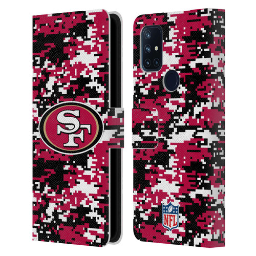 NFL San Francisco 49ers Graphics Digital Camouflage Leather Book Wallet Case Cover For OnePlus Nord N10 5G