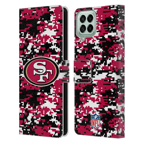 NFL San Francisco 49ers Graphics Digital Camouflage Leather Book Wallet Case Cover For Samsung Galaxy M53 (2022)