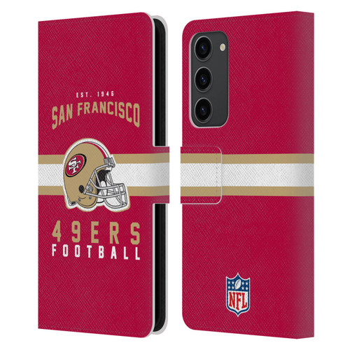 NFL San Francisco 49ers Graphics Helmet Typography Leather Book Wallet Case Cover For Samsung Galaxy S23+ 5G NFL San Francisco 49ers Graphics Helmet Typography Leather Book Wallet Case Cover For Samsung Galaxy S23+ 5G