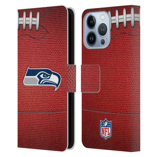 NFL Seattle Seahawks Graphics Football Leather Book Wallet Case Cover For Apple iPhone 13 Pro