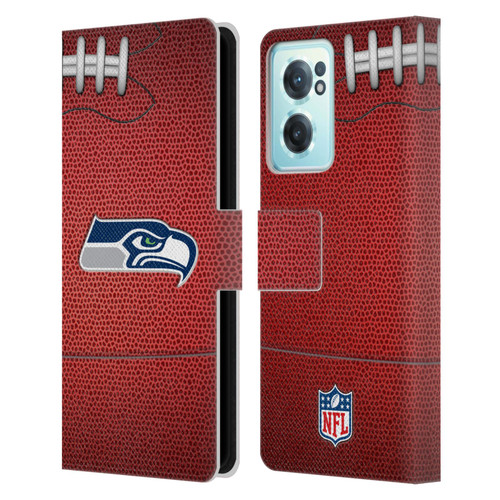 NFL Seattle Seahawks Graphics Football Leather Book Wallet Case Cover For OnePlus Nord CE 2 5G