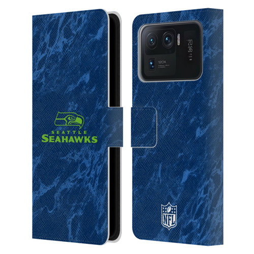 NFL Seattle Seahawks Graphics Coloured Marble Leather Book Wallet Case Cover For Xiaomi Mi 11 Ultra